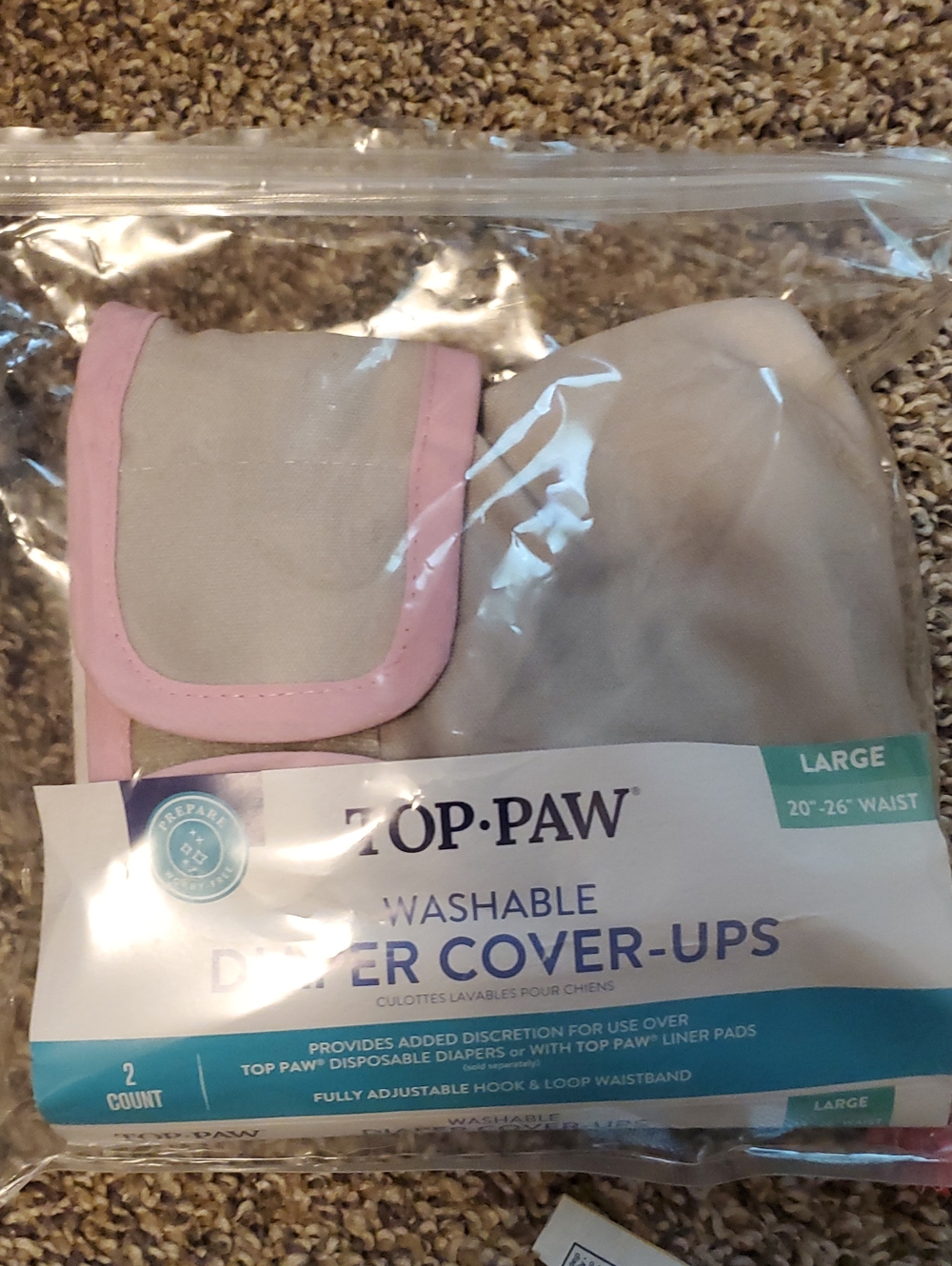 Top Paw Pink and Beige Washable Diaper Cover-Ups - Kids Accessories